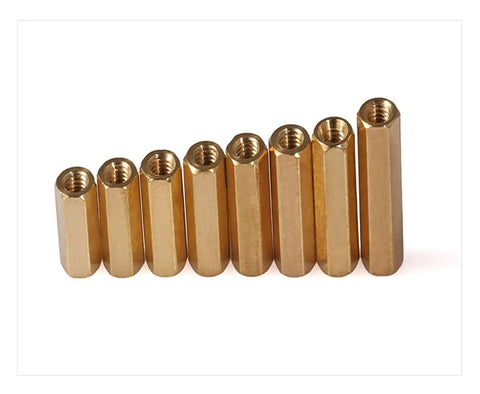 M3 Hex Male And Female Threaded Brass Spacer Standoffs Kit 180-Piece Assortment With Screws And Nuts In Lengths 6 8 10 12 15 20 mm Plus 6 mm, brass hex standoffs