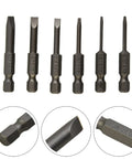 Get Your Hands On These Top Tier Precision Slotted Screwdriver Bits For Power Drills Featuring six alloy steel bits, 2 to 6mm hex shank