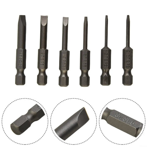 Get Your Hands On These Top Tier Precision Slotted Screwdriver Bits For Power Drills Featuring six alloy steel bits, 2 to 6mm hex shank