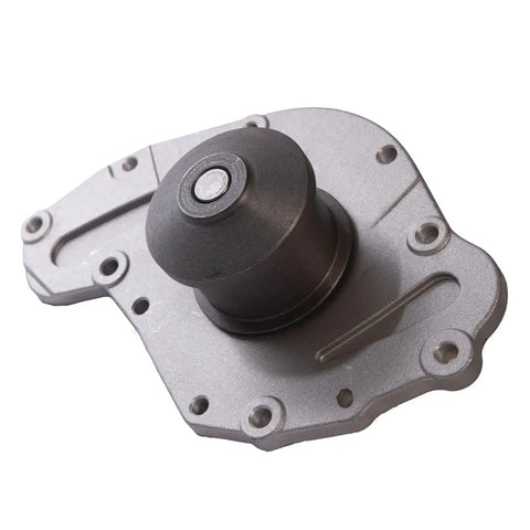 Premium Engine Water Pump Kit With Gasket For V6 3.5 Liter And 4.0 Motors, gray metal assembly side view, designed for heavy-duty use.