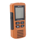 5 in 1 Wall Scanner Stud Finder with Advanced LCD Screen Five Measuring, orange handheld scanner with display and controls.
