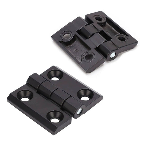 Whisper Quiet Self Closing Black Door Hinges With Double Spring Screws Included Interior Zinc Alloy Cabinet Hinge 47x50mm