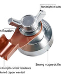 Close-up of Two Piece Magnetic Welding Ground Clamp Set For Metal Tables, Poles And Railings detailing components and design