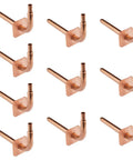 Pack Of Ten Pex Copper Stub Out Elbows With Wall Flange Half Inch To Six Inch Crimp Fittings Compliant With F1807 F877 Lead Free All Copper