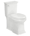Heavy Duty Two Piece Elongated Toilet Featuring Reliable Powerwash Rim And Comfort Height Design For No Fuss Daily Refresh In Pristine White Porcelain, side view.
