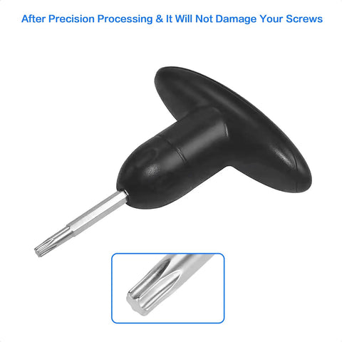 Black Lightweight Golf Torque Wrench Tool For Club Installations with Precise Hex Socket Design and handle view