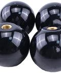 Four Pack Threaded Ball Knob Set M6x35mm Black Joystick Handle Grips For Lighting Installations Control Levers Lawn Mowers Sports Equipment And DIY Projects
