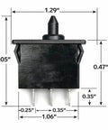 Direct Swap Replacement Mini Accelerator Pedal Switch, Three Pin Plunger Foot Switch Fits MEPU0005X And MEPU0005P Rides dimensions 1.29" x 1.05".