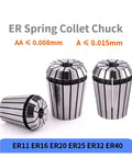 Heavy Duty Spring Collet Chuck For Engraving And Milling CNC Lathe Tools Includes ER11 16 20 25 32 40 Sizes with steel finish