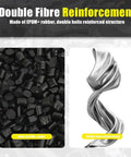 Inner 5/8 Inch Heater Hose, 6 Feet Long, Black With Safety Stripe, rubber composition and reinforced structure illustration