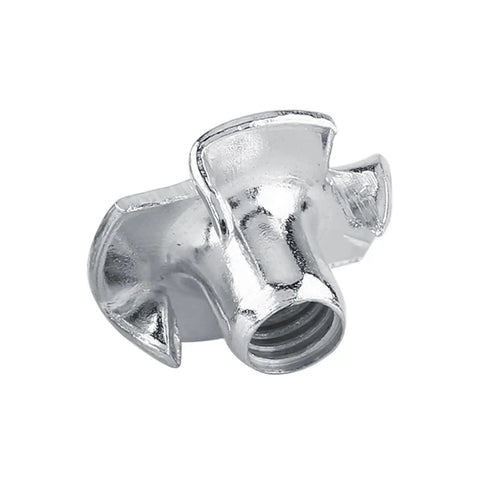 4 Prong Tee Nuts Zinc Plated Carbon Steel For Woodworking And Furniture, Built To Last Heavy Duty T Nuts With Strong Threaded Socket