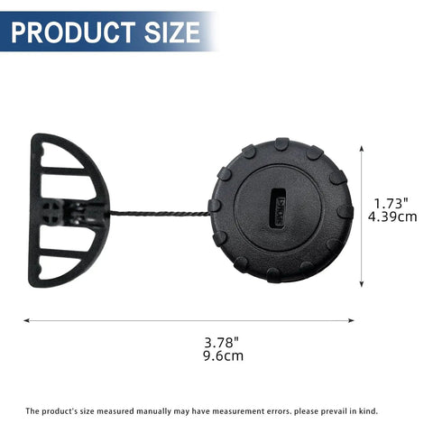 Gas Tank And Oil Filler Cap Replacement For Stihl MS170 MS180 Chainsaw 1130 350 0500 size dimensions shown