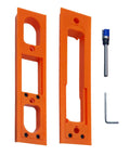 Portable Adjustable Door Hinge Jig Kit For Quick Millimeter Precision Hinge Positioning And Easy Setup, orange templates