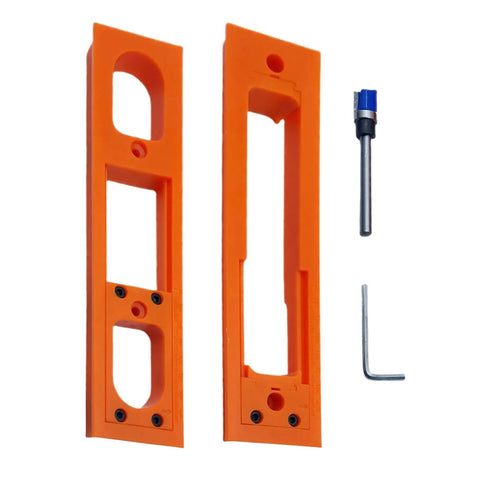 Portable Adjustable Door Hinge Jig Kit For Quick Millimeter Precision Hinge Positioning And Easy Setup, orange templates