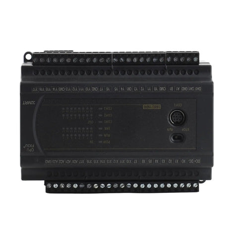 Front view of Industrial PLC Control Board with beefed up ABS shell, showing 16 I/O inputs and outputs, RS232 RS485 ports