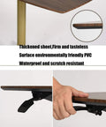 Rock Solid Mobile Laptop Desk With Fully Adjustable Rolling Casters close up of waterproof PVC surface and adjustable mechanism