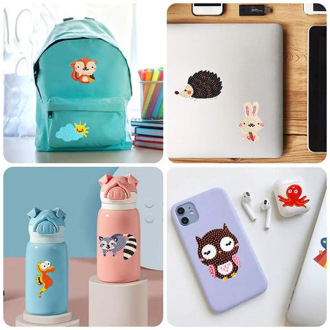 Diamond Art Kits For Kids And Adults Beginners Easy To Do By Numbers Animal Theme Sticker on backpack, laptop, water bottle, phone case