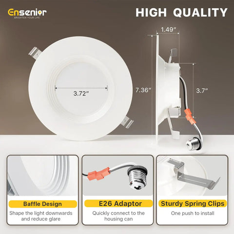 Top Shelf 12 Pack 5 And 6 Inch 5Cct Led Recessed Downlights Featuring Smooth Glowy Upgrade And Zero Glare Night Light For Hassle Free Ceiling Retrofit Vibes