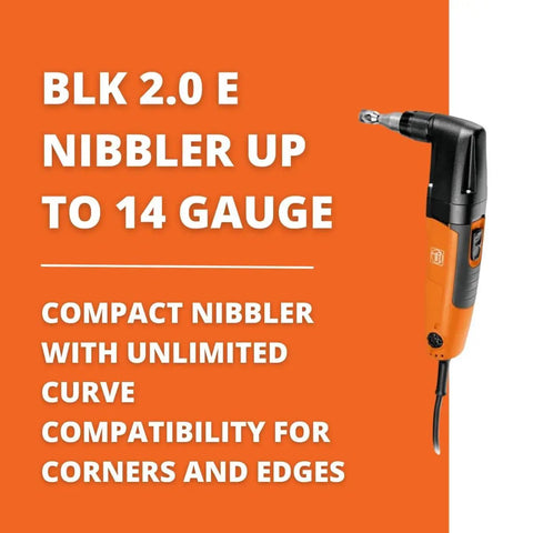 Pro Grade Compact Nibbler For Tight Radius Curves And Edge Cuts With 360 Degree Rotating Head And QuickIn System 19 Gauge