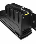 Heavy Duty Left Side Mount Tool Box For Ram 1500 Truck Bed Storage In Solid Black, rugged design with secure mounting features.