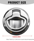 Top view of 1.5 inch handle lift slam latch with zinc alloy construction, 4 Pack 1.5 Inch Handle Lift Slam Latch And Flush Pull Latch With Keyless Locking For Marine Hatches And Electrical Enclosures.