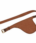 Genuine Leather Florist Tool Belt Gardening Bag For Gardeners And DIY Pros With 3 Pockets Waist Pouch Holster Brown Leather 42 Inches Belt