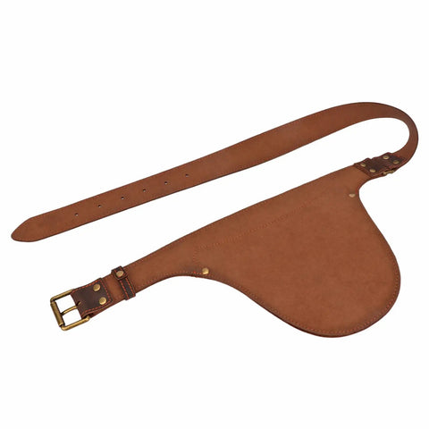 Genuine Leather Florist Tool Belt Gardening Bag For Gardeners And DIY Pros With 3 Pockets Waist Pouch Holster Brown Leather 42 Inches Belt