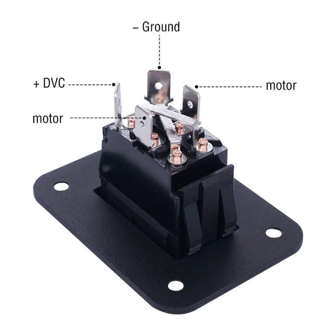 Power Stabilizer Switch For RV Jacks Leveling Momentary Auto Reset Reverse Polarity Rocker Switch 20A 12V DC connectors