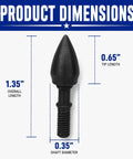 Top Notch 100 Percent USA Made Archery Field Points Six Pack 125 Grain Screw In Eight To Thirty Two Thread dimensions chart