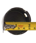 Drilax 2-inch diamond masonry hole saw with metal body, measuring tape across the face