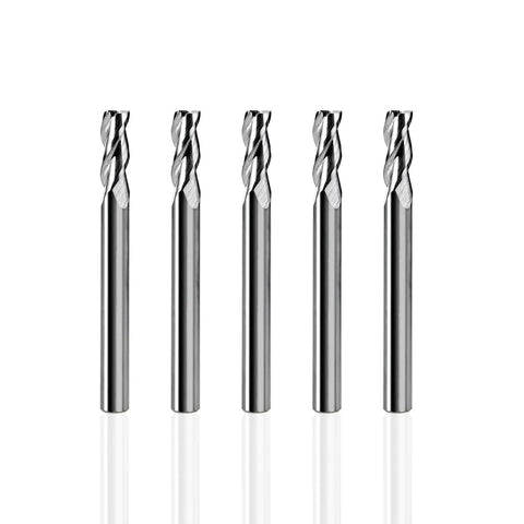 Carbide Square End Mill Set Three Flute Cutter For Milling Alloy Steel Aluminum Copper Durable Stable Tool Reduces Vibration