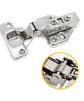 Stainless Steel Hydraulic Cabinet Door Hinges With Soft Close Dampers For Quiet Kitchen Cupboard And Furniture Hardware 20Pcs Set