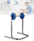 Heavy Duty Vertical Wrap Roll Dispenser For Foam Cushion Film Foldable Steel Packing Station displaying the steel frame and rolls.