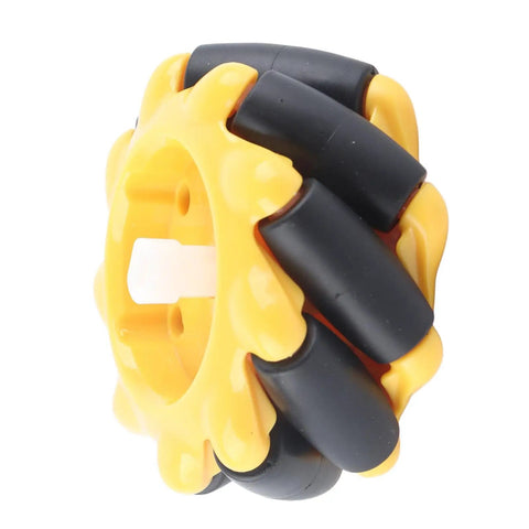 Omni Directional Mecanum Wheel Set For DIY Smart Car Builds With 60mm Rubber Coated Wheels For TT Motor Left Right Translation And 45 Degree Movement Two Pairs In Yellow Black