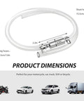 Brake Bleeder Hose Kit With One Way Valve And Clamps For Cars And Motorcycles, DIY Friendly Tool, Hoses 12in and 6.1in, Check Valve