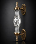 Hella Sharp White Decorative Cabinet Door Knobs Set Of Eight Round Handles For Interior Doors And Furniture Upgrades Featuring Top Shelf Build And Clean Lines That Bring Instant Vibe To Any Bedroom Or Kitchen Space - Clear glass knob with antique brass mount.