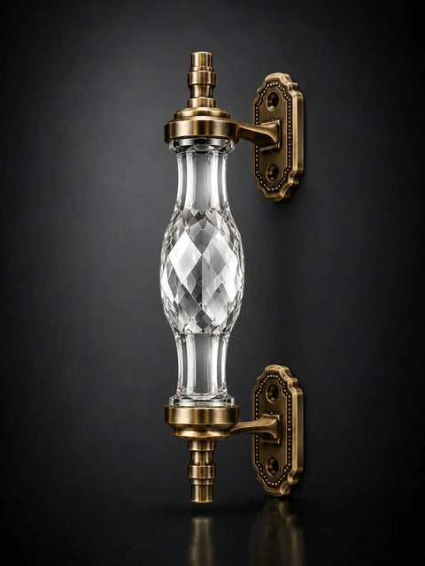 Hella Sharp White Decorative Cabinet Door Knobs Set Of Eight Round Handles For Interior Doors And Furniture Upgrades Featuring Top Shelf Build And Clean Lines That Bring Instant Vibe To Any Bedroom Or Kitchen Space - Clear glass knob with antique brass mount.