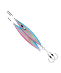 Saltwater Metal Jig With Center Balanced Drop And Flutter Action For Fast Vertical Speed Jigging Five Zero Assist Hooks Glow Finish Durable Saltwater Ready Lure, colorful design