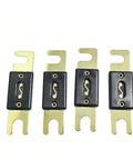 Premium Quality Heavy Duty 200 Amp ANL Fuse Gold Plated 32 Volt Circuit Protection For Car Audio Radio Stereo System Top Shelf 4 Pack