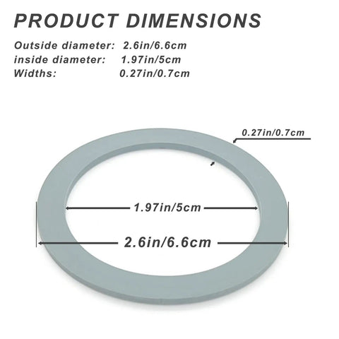 Two Pack Blender Replacement Parts Kit With Ice Crusher Blades And Four Rubber O Rings Sealing Gaskets dimensions diagram