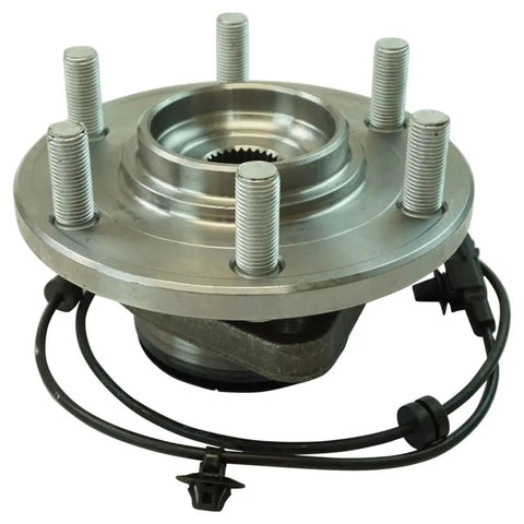 Premium Front Wheel Bearing And Hub Assembly Driver Passenger Pair For Infiniti QX56 QX80 Suv showing front axle unit with studs and wiring.