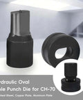 Heavy Duty Hydraulic Oval Hole Punch Die For CH-70 System Replacement 11x18mm display in industrial setting