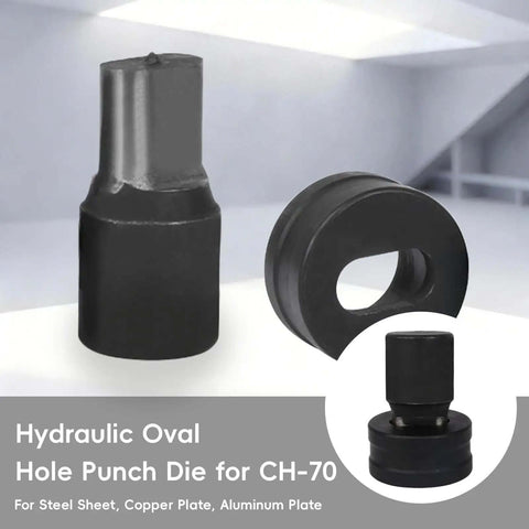 Heavy Duty Hydraulic Oval Hole Punch Die For CH-70 System Replacement 11x18mm display in industrial setting