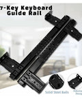 Heavy Duty Double Row Ball Bearing Cabinet Drawer Slides Side Mount Cold Rolled Steel Runners Full Extension Adjustable Hardware Built Tough And Runs Slick As Butter Pair shown in a close-up black design.