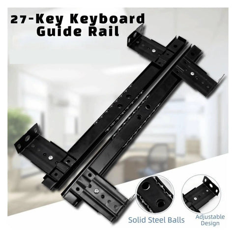 Heavy Duty Double Row Ball Bearing Cabinet Drawer Slides Side Mount Cold Rolled Steel Runners Full Extension Adjustable Hardware Built Tough And Runs Slick As Butter Pair shown in a close-up black design.