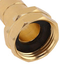 Complete Garden Hose Repair Kit With Male Female Connectors And Stainless Steel Clamps For 3 4 Inch And 5 8 Inch Water Hoses Fix Leaks Fast Today! brass hose connector close-up with black gasket