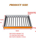 Space Saving Aluminum Alloy Invisible Drying Rack With Pull-Out Trouser Organizer For Built-In Wardrobe Ultra Compact Clothes Storage Solution In Orange 964-1014mm Length, showing product dimensions
