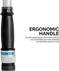Close-up of ergonomic handle on Beefy Three Quarter Inch Drive Torque Wrench With Fifty To Three Hundred Foot Pound Range, Adjustable Click Torque, Thirty Four Inch Length