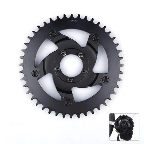 Mid Drive Chainring Set For BBS01 BBS02 BBSHD, 44T Chainring with Offset Sprocket, Ebike Conversion Kit Part