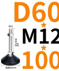 Top Tier Adjustable Leveling Feet Four Pack Swivel Base Furniture Glide Pads With Articulating Lathe Legs, M12 100mm with 60mm base.